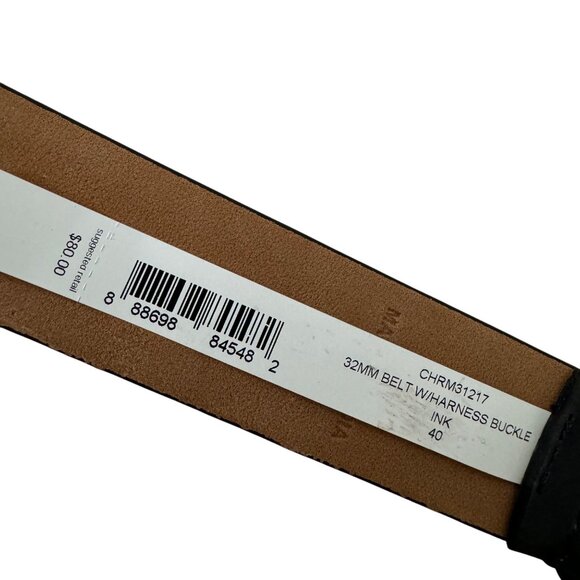 Cole Haan genuine leather men's belt black color size 40/100 buckle closure new - Picture 3 of 6